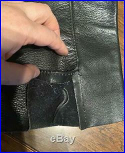 Vanson Leather Pants Men's Size 30 Black Vintage Old Genuine From Japan USED