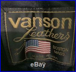 Vanson Leather Pants Men's Size 30 Black Vintage Old Genuine very good