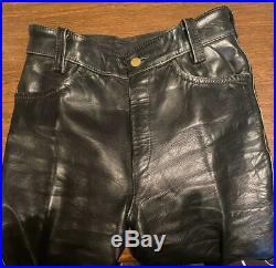 Vanson Leather Pants Men's Size 30 Black Vintage Old Genuine very good