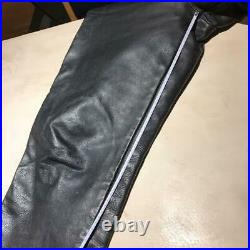 Vanson Leather Pants Men's Size 34 inch Black For Bike Biker Genuine From Japan