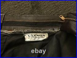 Vanson Leathers Highway Leather Jeans Pants Size 34