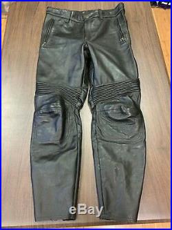Vanson Leathers Mens Black Motorcycle Pants Size 38