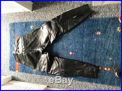 Vanson Motorcycle Leather Black Pants Pre-Owned men size 33- nice condition