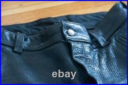 Vanson Traveller Perforated Leather Pants size 34 GREAT CONDITION