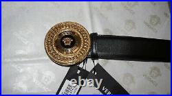 Versace Belt Authentic Leather Belt Pants SZ36/38 48 with GOLD Medusa Buckle