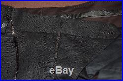 Versace Collection Men's Black Tuxedo Leather Stripes Trim Wool Pants Size 40
