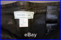 Versace H&m Mens Pants Trousers Biker Leather 100% Authentic 46 32r