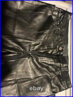 Versace Jeans Couture Faux Leather Pants Rare Black Vintage 90's