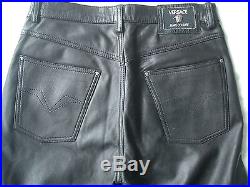 Versace Jeans Couture, Mens Leather Pants. Vintage 1990