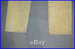 Versace Jeans Couture Suede Leather Beige Men's Pant Trouser Size 48 MADE IN IT