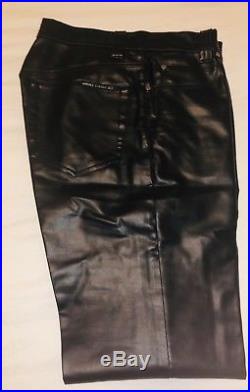 Versace Mens 32 Vegan Leather Relaxed Fit Jeans/ Pants