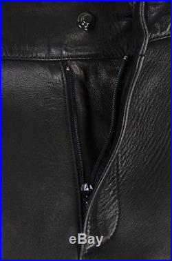 Versace Soft Leather Men Pants Trousers Size 52/L