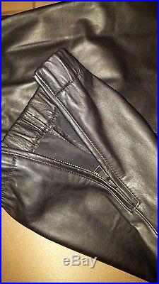 Vince $895.00 Men's New Black Leather Lambskin Joggers