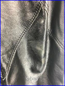 Vintage 1960s Black Leather Pants Size 30x33 Talon Scoville Motorcycle Mens