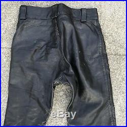 Vintage 60s Gold Label BROOKS Leather Motorcycle Pants SIZE 31 X 30 MENS Buco