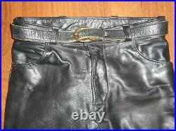 Vintage 70's Leather Motorcycle Racing Pants Abc Custom Leathers Single Stitch