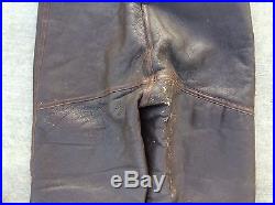 Vintage ARMY Air Forces WW2 WWII Wool & Leather Men's Bibs Pants Medium