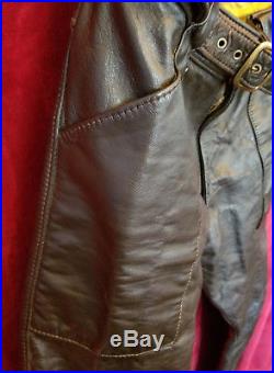 Vintage BATES of California Men’s Leather Motorcycle Pants Size 36 Dark ...