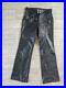 Vintage-BROOKS-usa-made-LEATHER-pants-32x34-motorcycle-black-01-ye