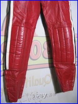 Vintage Bates Leather Motocross/Dirt Pants Size34'70'80 Red Rare! Cr yz rm
