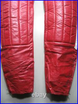Vintage Bates Leather Motocross Pants Size34'70'80 Red Rare! Cr yz rm