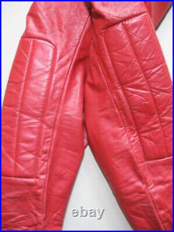 Vintage Bates Leather Motocross Pants Size34'70'80 Red Rare! Cr yz rm