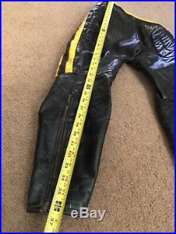 Vintage Bill Walters Motocross Racing Leather Pants California USA Mens Size 32
