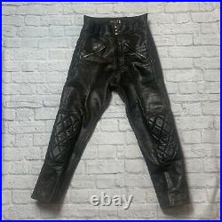 Vintage Buco Padded Joseph Buegeleisen Co. Steerhide Black Leather Moto Pants 32