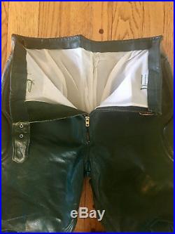 Vintage Custom Men's Motorcycle Leather Pants