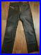 Vintage-Diesel-Mens-Leather-Jean-Style-Boot-Cut-Pants-33x32-Distressed-Charcoal-01-ydss
