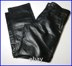 Vintage GAP Classic Black Leather Boot Cut Rock Star Jeans Pants Men's 32 X 30