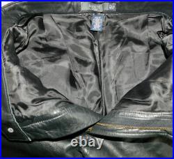 Vintage GAP Classic Black Leather Boot Cut Rock Star Jeans Pants Men's 32 X 30