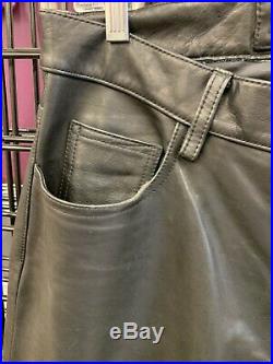 Vintage Gap Men's Leather Pants 32X30 BIKER GEAR GAY FETISH PIG MASTER NASTY FUN