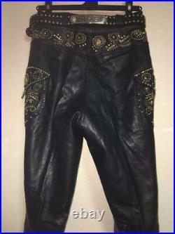 Vintage Gianni Versace Lamb leather Pants RARE