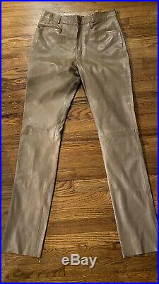 Vintage Gucci Tom Ford Era Mens Leather Pants 32x37 Italy 48