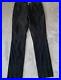Vintage-Just-Cavalli-Leather-Pants-Trousers-Men-50-32x35-Black-Button-Fly-01-efg