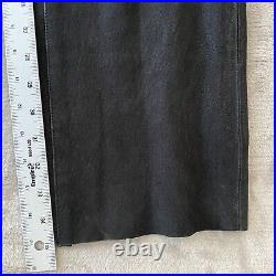 Vintage Just Cavalli Leather Pants Trousers Men 50 (32x35) Black Button Fly