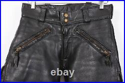 Vintage LANGLITZ Leather Padded Motorcycle Racing Pants USA Mens Size 31x31