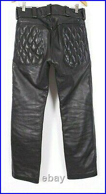 Vintage LANGLITZ Leather Padded Motorcycle Racing Pants USA Mens Size 31x31