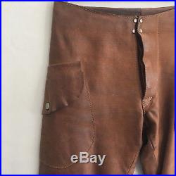 Vintage Martin Margiela AW 2001/2002 Mens Brown Leather Pants Small
