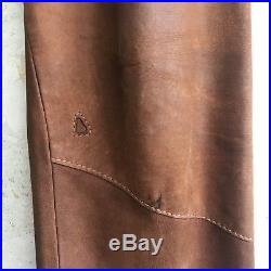 Vintage Martin Margiela AW 2001/2002 Mens Brown Leather Pants Small