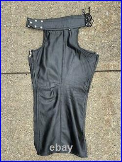 Vintage Mr. S Leather Black Chaps Made in San Francisco, USA