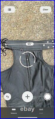 Vintage Mr. S Leather Black Chaps Made in San Francisco, USA