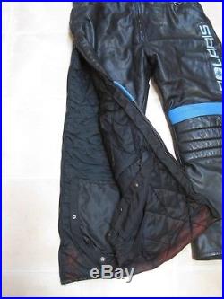 Vintage POLARIS Men's Leather SNOWMOBILE BIBS PANTS Hein Gericke XL REG