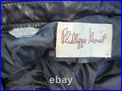 Vintage Phillippe Monet Black Leather Pants Size 32