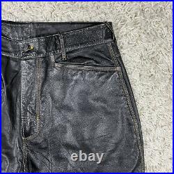 Vintage Platinum Fubu Mens Fat Albert and the Junk Yard Gang Leather Pants 34