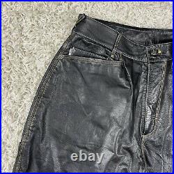 Vintage Platinum Fubu Mens Fat Albert and the Junk Yard Gang Leather Pants 34