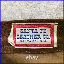Vintage Santa Fe Leather Co Pants Suede Cowboy Talon Zipper Clint Eastwood