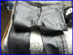 Vintage Second Skin Ltd. USA made LEATHER pants 34 Perfectly Distressed