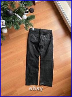 Vintage leather black pants